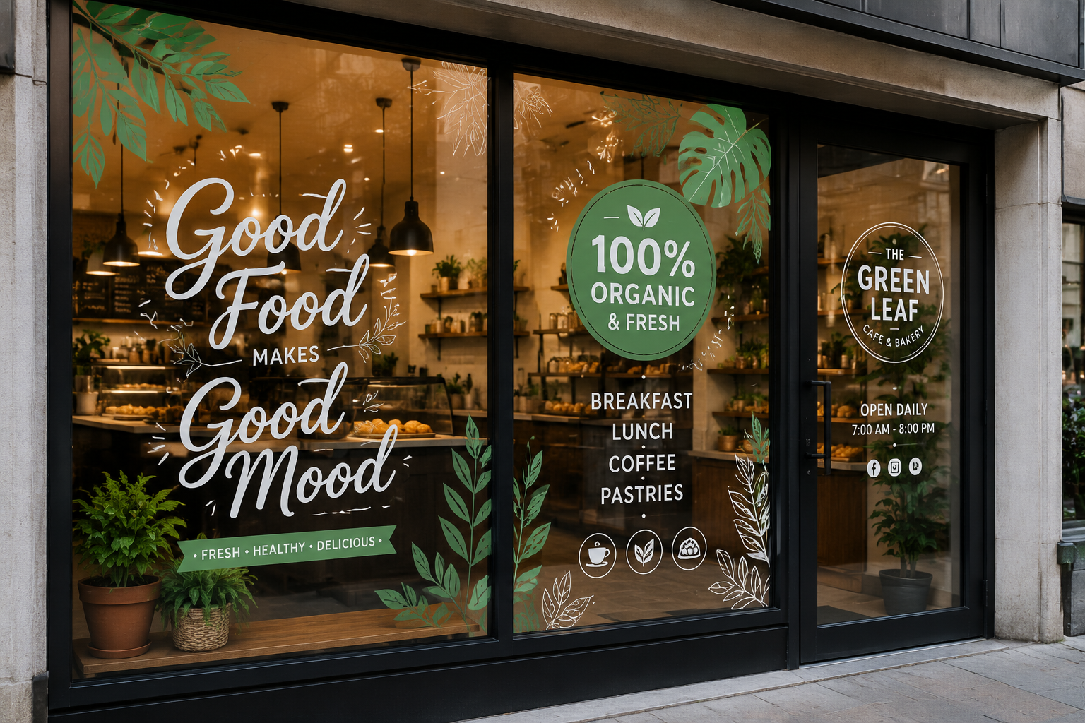Cafe menu display