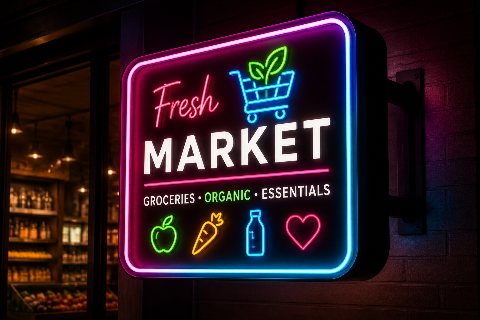 Fresh market neon