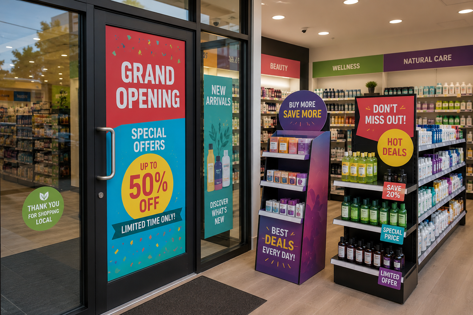 Grand opening retail display