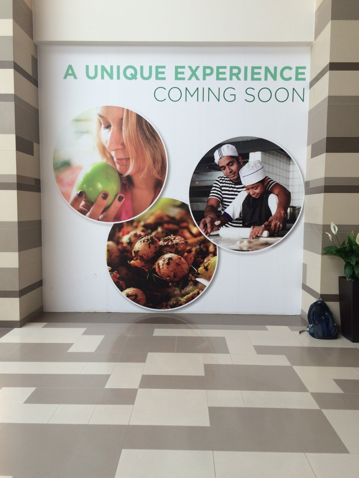 Indoor coming soon wall graphic