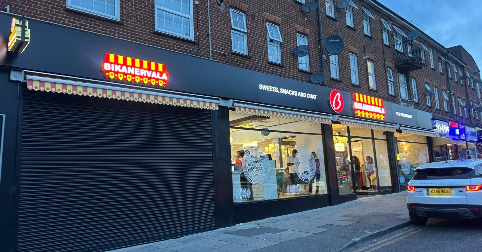 Bikanervala illuminated shop front signage