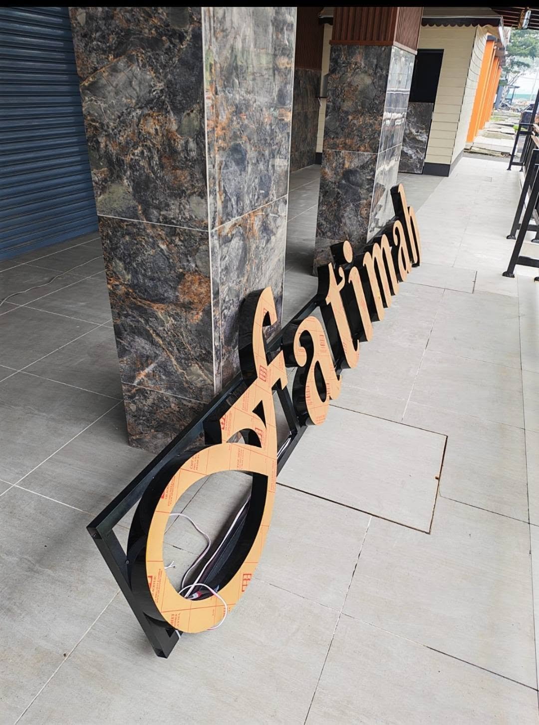 Custom 3D channel letter sign installation