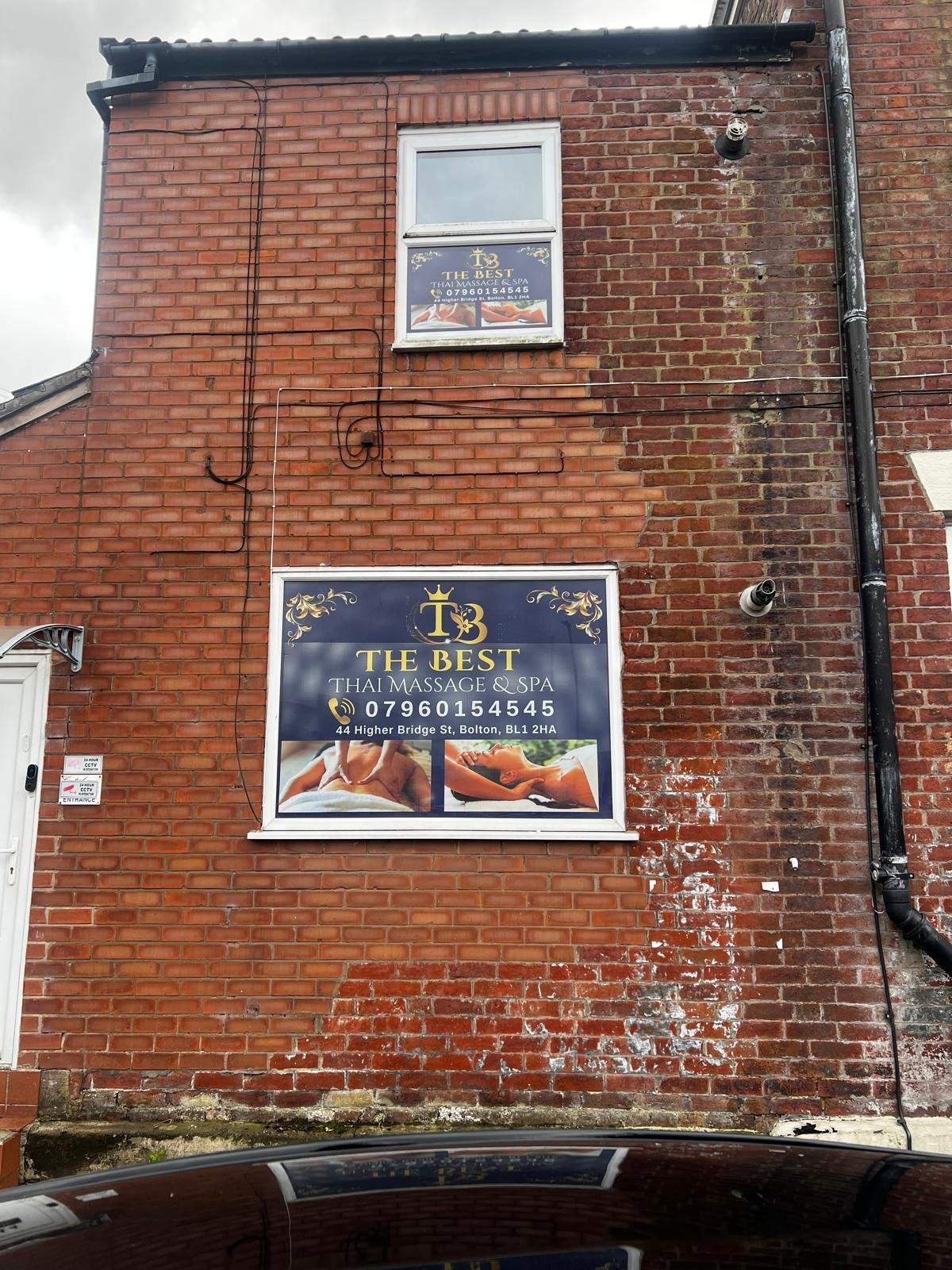The Best Thai Massage and Spa wall signage